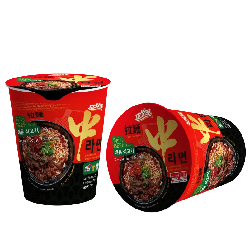 1. Korean Soup Shin Ramen Noodles Cup Mushroom Beef Flavor 韩式辛拉面杯装香菇牛肉味 1