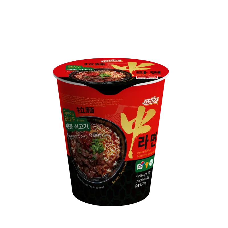 1. Korean Soup Shin Ramen Noodles Cup Mushroom Beef Flavor 韩式辛拉面杯装香菇牛肉味 2