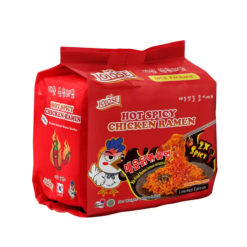 Korean Stir Fried Buldak Hot Spicy Chicken Ramen Noodles Bag 2x Spicy Flavor韩式火鸡面袋装2倍辣3