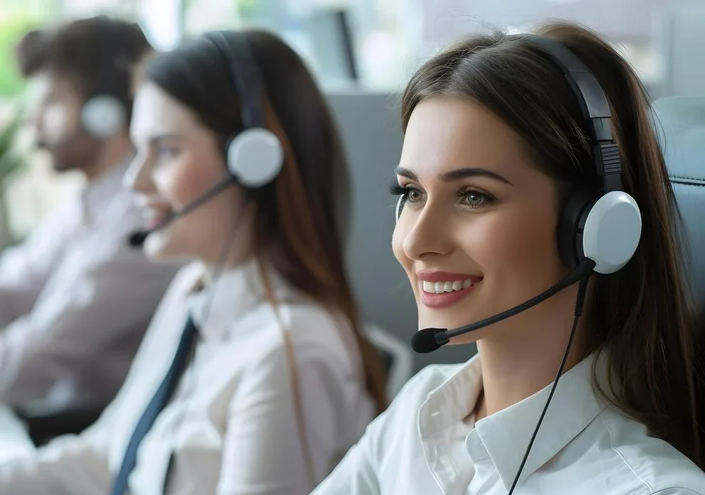 Friendly Young Woman Providing Excellent Customer Service In Call Center